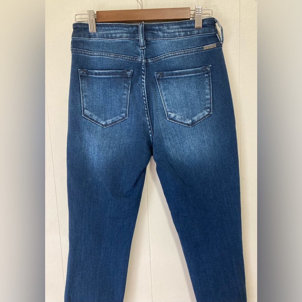 KanCan Dark Wash Stretch Distressed High Rise Skinny Jeans 27 - Picture 8 of 11